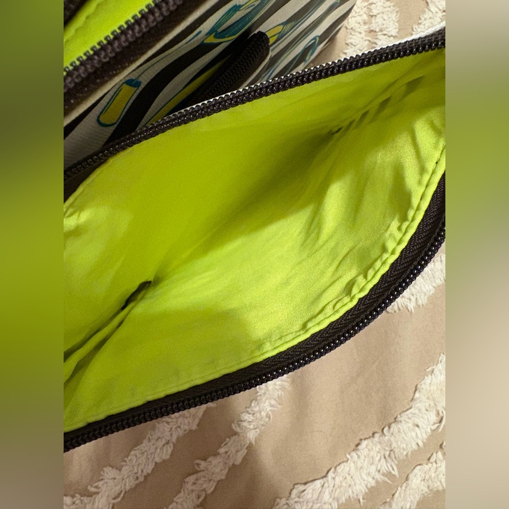 Henri Bendel Trio Neon Art Zip Pouches - Picture 12 of 13